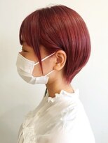 エトワール(Etoile HAIR SALON) オレンジベージュダブルカラーショート韓国20代前髪