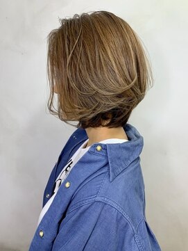 ルッソリベラ 池袋(Lusso libera) 大人かっこいいゆるふわボブ/ニュアンスカラー