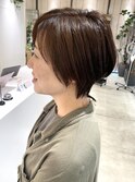 大人ショートレイヤー/耳かけ/白髪ぼかし/髪質改善30代40代50代