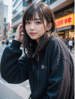 オルク 札幌大通(Orque)&nbsp;ナチュラルストレートワンカールレイヤーベージュ系カラー