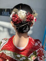 ガーデンヨコハマ(GARDEN YOKOHAMA)&nbsp;ヘアアレンジ振袖袴成人式卒業式前撮りタイトシニヨン着物セット