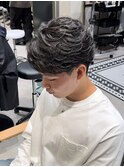 フェザーパーマ フェザーショート 短髪パーマ 新宿