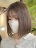 カット+ブリーチなしダブルカラー￥14000#グレージュ＃ミルクティーベージュ