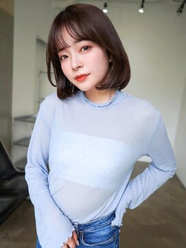 アンジェリカラボ 高田店(ANGELICA LABO) ANGELICA 大人かわいい 内巻きボブ ブラウンカラー