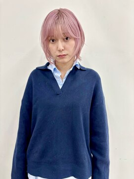 カシェル(cashel kishaba) レイヤーボブ×ペールピンク