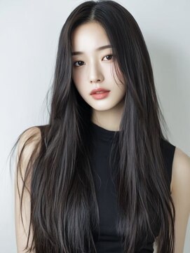 ヴィッカエコル (vicca 'ekolu) 黒髪/ロングヘア/美髪/ココアブラウン／ダークグレー/小顔