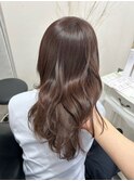 カラー　暖色　ピンクブラウン　髪質改善　レイヤー