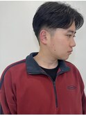 刈り上げセンターパート×ニュアンスパーマ