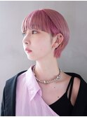 おくれ毛前髪カットハイトーンショートボブ_ba556702