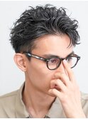 フェザーショートフェザーパーマニュアンスパーマショートヘア