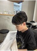 センターパートニュアンスパーマ