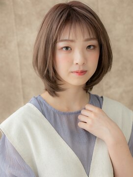 カバーヘア ブリス 上尾西口店(COVER HAIR bliss) ミルクティーベージュブリーチなしくびれレイヤー20代30代W上尾