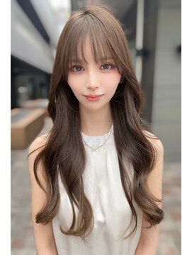 リークフー(Ree cu fuu) 韓国風くびれレイヤーカットハッシュカットミルクティーベージュ