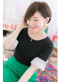 ふんわり大人前下がりボブa