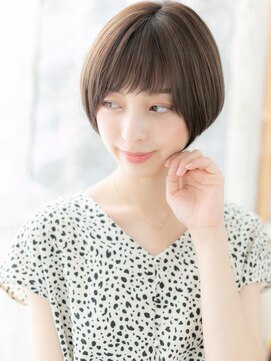 モッズヘア 越谷(mod's hair) 大人かわいいダークカラー前下がりショートa越谷20代30代40代