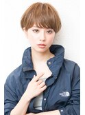 小顔補正立体カット・ ボブショート・ くすみブルー・ 透明感
