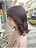 透け感サイドバング