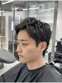 ザクザクスパイキーショート　メンズカット　名駅　眉毛