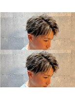 バレッタガーデン(VALETTA GARDEN)&nbsp;ハイライトカラー（ツーブロック/メンズ/パーマ/ブリーチ/眉毛）