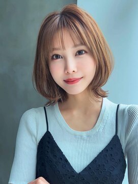 アグ ヘアー リベルテ 新潟女池店(Agu hair liberte) 《Agu hair》ミニくびれボブ×numberA.ケアオイルスリーク