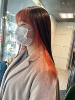 ヘアーアンドメイク ビス(HAIR&MAKE bis)&nbsp;他人と差をつけたい！オレンジインナーカラー【立川/沙久楽】