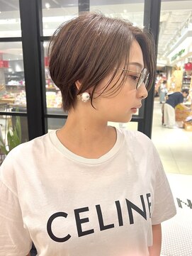 ジアン バイ ミルボン 西宮ガーデンズプラス(GIEN by milbon) 前髪なし/大人ショートボブ/アッシュ/くびれ