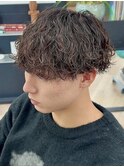 波巻きパーマメンズマッシュツイストスパイラルパーマ横浜西