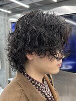 波巻きスパイラルツイストスパイラルパーママッシュメンズヘア