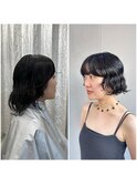【ステップボーンカット】ナチュラルウェーヴボブ