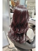 20代30代40代ワインレッド暖色系カラー大人透明感小顔