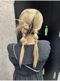 【hono/藤沢】カチモリヘア/ブロンドカラー/結婚式ヘア