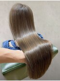 ブルーシルバーアッシュブルージュ透明感グラデーションカラー