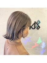 アドナインス(Add9)&nbsp;グレイカラー　ダブルカラー　シルバーライラックブロンド