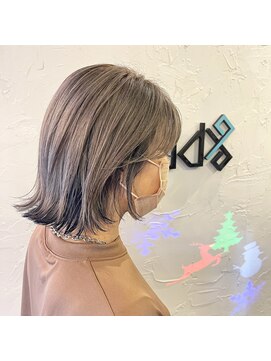 アドナインス(Add9) グレイカラー ダブルカラー シルバーライラックブロンド