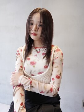 ニコ トウキョウ 渋谷(nico TOKYO) 顔まわりレイヤーハッシュレイヤー透明感オリーブグレージュ渋谷