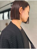Hair by ryu【モードボブ　きりっぱなし　ボルドーブラウン】