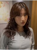 ドライパーマゆるめパーマウルフパーマミディアムパーマ銀座暗髪