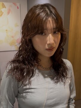 ノラ ギンザ(NORA GINZA) ドライパーマゆるめパーマウルフパーマミディアムパーマ銀座暗髪