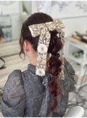 編みおろしポニー