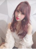 アンブレラカラー/こなれミディ/ウェーブパーマ/前髪/錦糸町