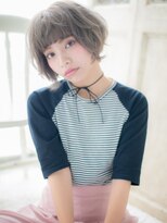 モッズヘア 福岡天神店&nbsp;mod's天神/ぱっつん前髪ホワイトブロンドフェザーショートボブa