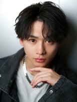 ルーシー 渋谷(LUCEY) センターパートフェザーパーマシャドウパーマメンズパーマ