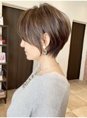 40代50代60代 ショート白髪ぼかし絶壁解消似合わせ　安