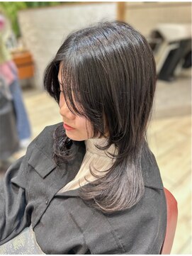 ブラウン(Brown) ミディアムウルフ×髪質改善トリートメント