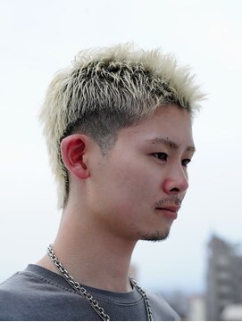 クオル キャスト 神戸三宮(QOL×cast) スパイキーショートアップバングマレットヘアショートウルフ