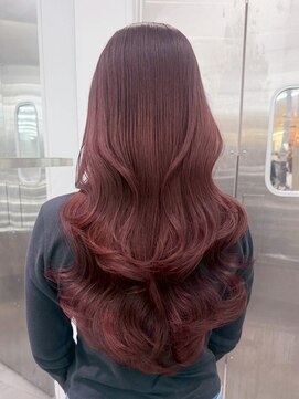 アイティーバイアルバム 藤沢店(IT by ALBUM) 韓国ヘアロング顔周りレイヤーピンクベージュ_ba583921
