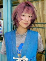 ロチカバイドールヘアー 心斎橋(Rotika by Doll hair)&nbsp;ピンクのデザインカラー☆レイヤーボブ