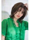 大人ボブ/小顔/20代/30代/切りっぱなしボブ/黒髪/大人かわいい