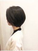 丸みシンプルショートボブ