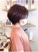 ハンサムショート大人小顔 丸み◎耳掛け